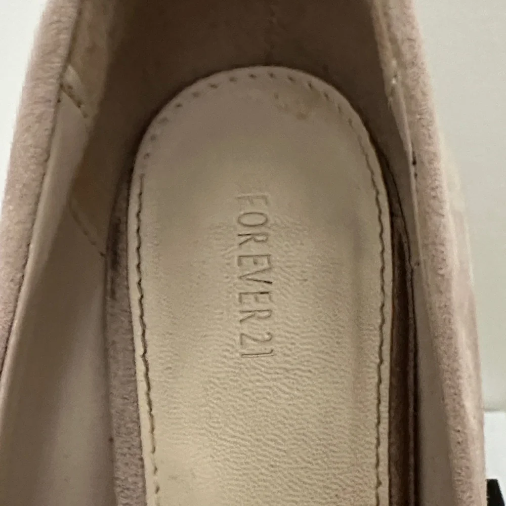 Forever21 Nude Suede Heels - Picture 2 of 6